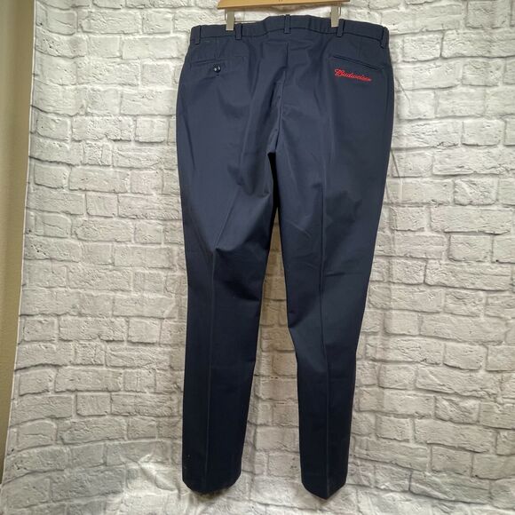 Budweiser Beer Work Uniform Navy Blue Uniform Work Pants Men's 36 Riverside - Picture 3 of 7